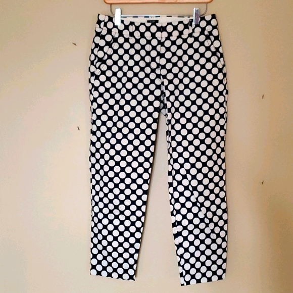J. Crew Pants - J. Crew Stretch CityFit polka dot pants